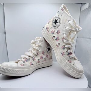 Converse Chuck 70 High 'Patchwork‎ Floral'  Egret/White/Soft Dune Womens Size 7